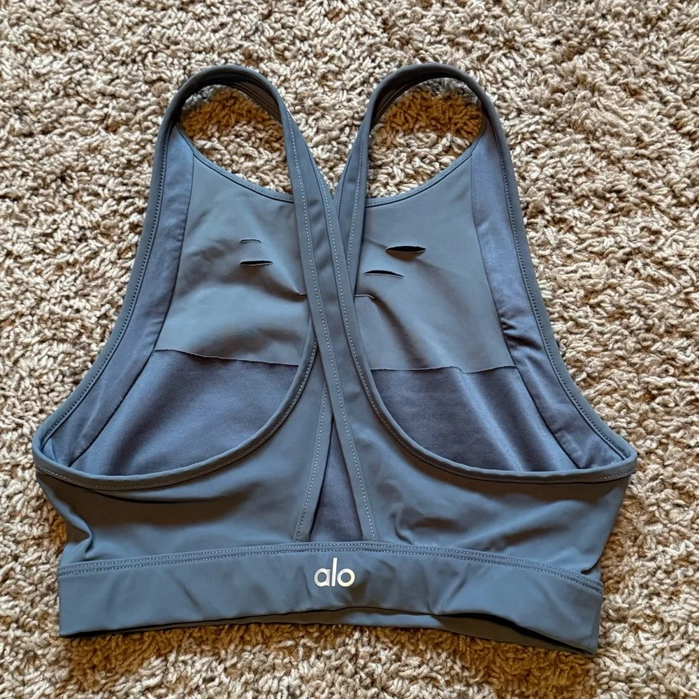 Alo Yoga Ripped Warrior Sports Bra